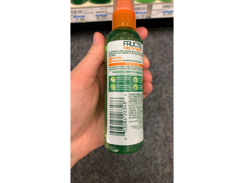 Garnier Fructis Style Brilliantine Shine Glossing Spray 3 Oz (Pack of 6)