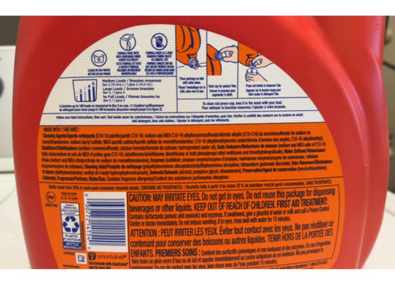 Tide Heavy Duty Hygienic Clean Liquid Detergent, 106 Loads, 149 fl oz/4.4 L