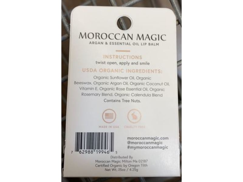 Moroccan Magic Argan & Essential Oil Lip Balm, Rose, 0.15 oz/4.25 g, Pack Of 3
