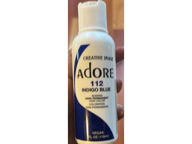 Creative Image Adore Shining Semi-Permanent Hair Color, 112 Indigo Blue, 4 fl oz/118 mL