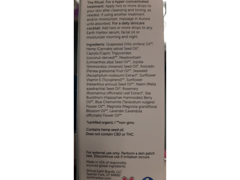 Earth Harbor Aurora Superfood Luminance Ampoule, 1 fl oz / 30 mL