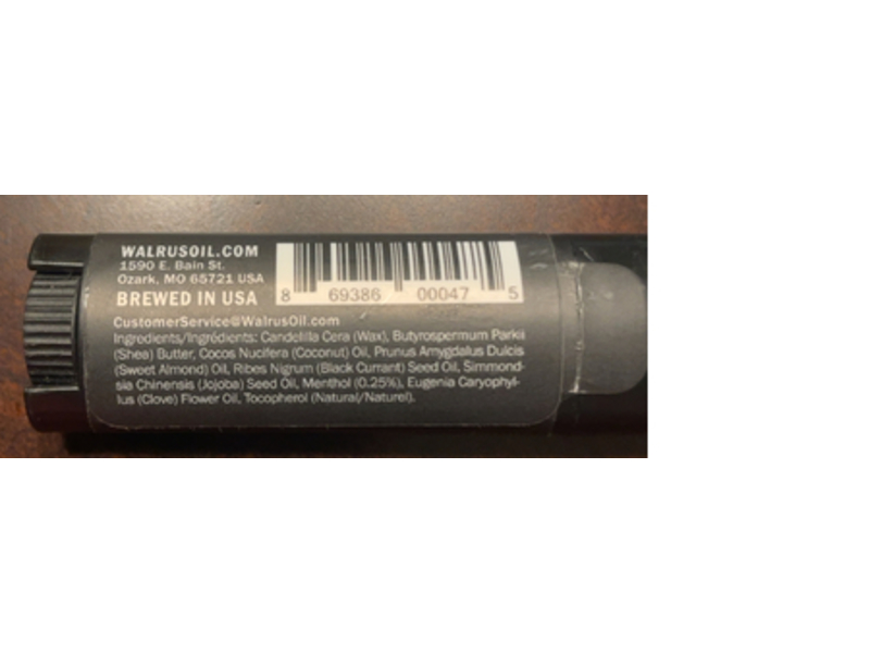 Walrus Oil Logger's Lip Balm, Peppermint & Clove Scent, 0.15 oz/4.25 g