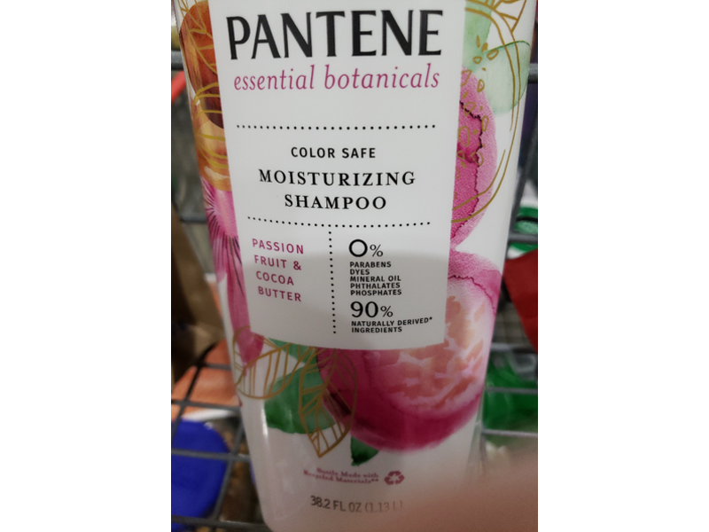 Pantene Moisturizing Shampoo, Color Safe, Passion Fruit & Cocoa Butter, 38.2 fl oz/1.13 L