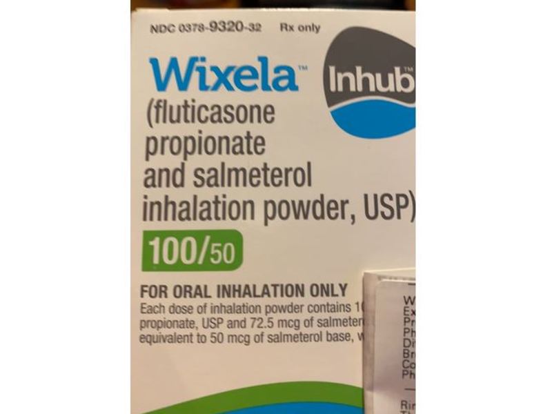 Wixela Inhub (fluticasone propionate and salmeterol inhalation powder, USP), 100/50, 30 Pre-metered Inhalation, Mylan Pharmaceuticals Inc. (RX)