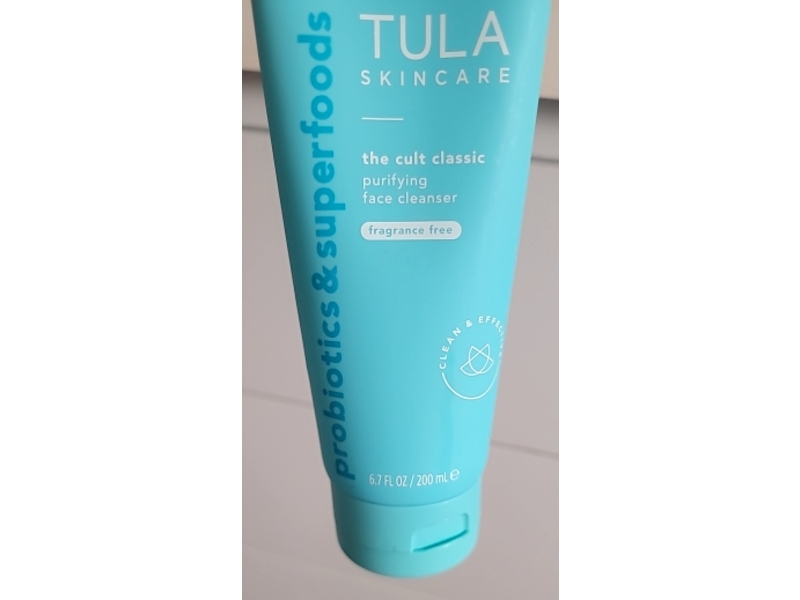 Tula Skincare The Cult Classic Fragrance Free Purifying Face Cleanser, Probiotics & Superfoods, 6.7 fl oz/200 mL