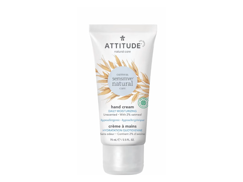 Attitude Nourishing Hand Cream for Sensitive Skin, Avocado Oil, 2% Oatmeal, 2.5 fl oz/75 mL