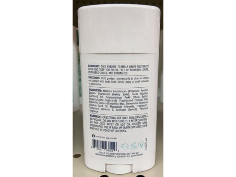 Schmidt's Natural Deodorant, Lily Of The Valley, 2.65 oz/75 g