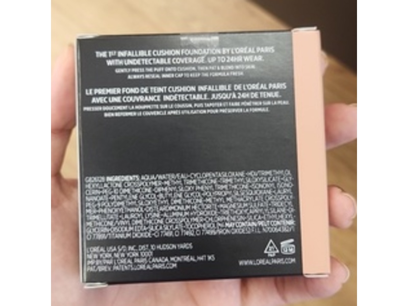 Loreal Paris Infallible Fresh Wear Cushion Foundation, 127 Neutral, 0.38 oz/11 g