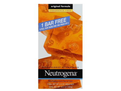Neutrogena The Transparent Facial Bar, 3.5 oz/100 g, 3 Count