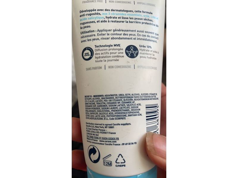 Cerave Sa Smoothing Cream, Fragrance Free, 6 oz/177 mL