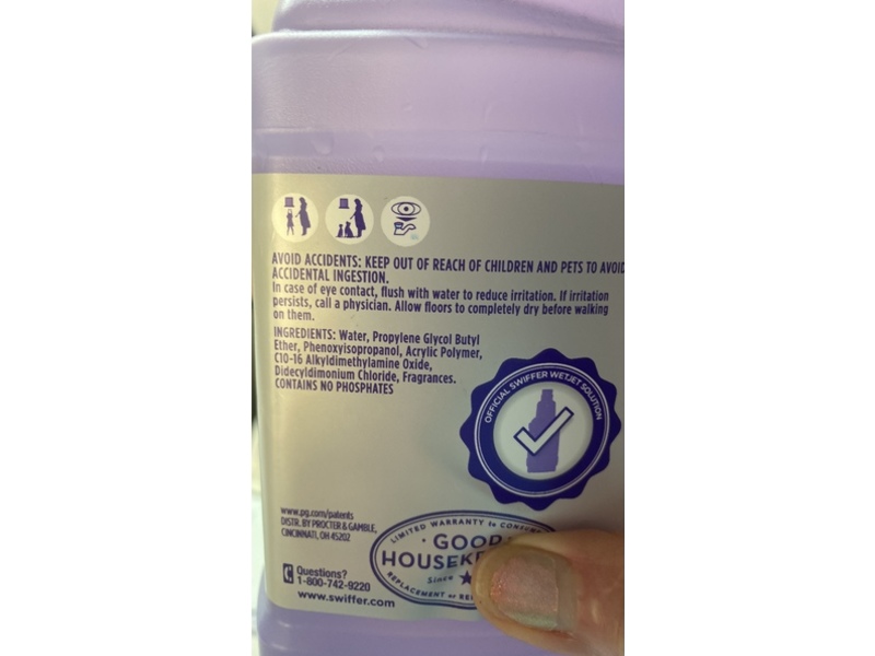 Swiffer Wet Jet Vinyl, Tile & Laminate Floor Cleaner, 42.2 fl oz/1.25 L