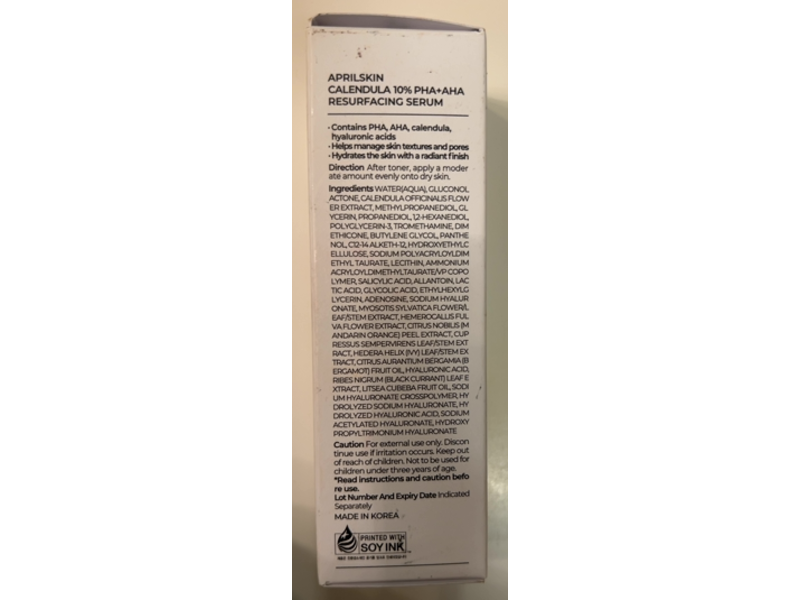 Aprilskin Calendula 10% PHA+AHA Resurfacing Serum, 1.01 fl oz/30 mL
