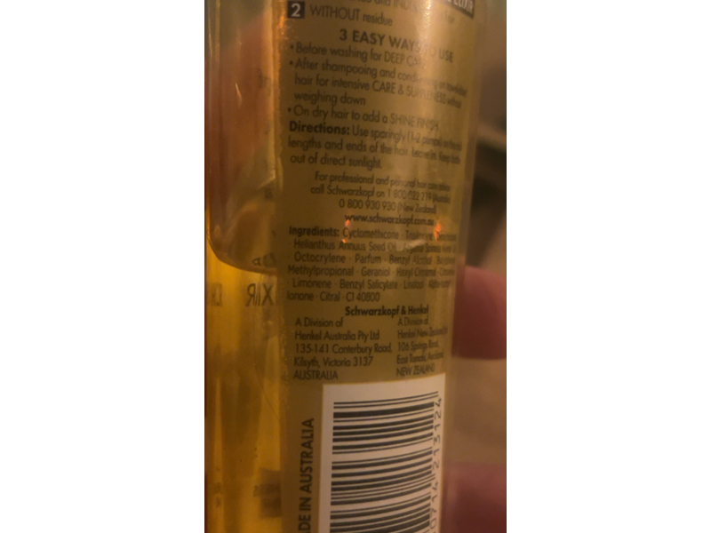 Schwarzkopf Extra Care Daily Oil Elixir, 75 mL