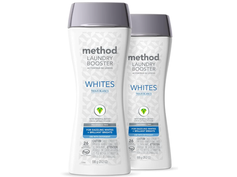 Method Laundry Booster, Whites, 26 Loads, 28.2 oz/800 g, Pack Of 2