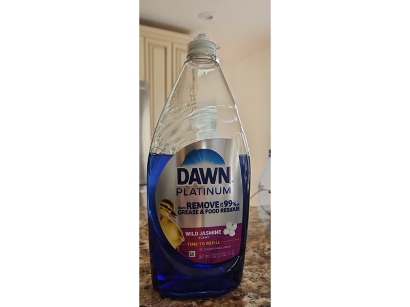 Dawn Platinum Dishwashing Liquid, Wild Jasmine, 32.7 fl oz/967 mL