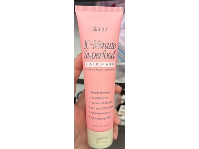 Glimmr 10-Minute Superfood Hair Mask, 3.38 fl oz/100 mL
