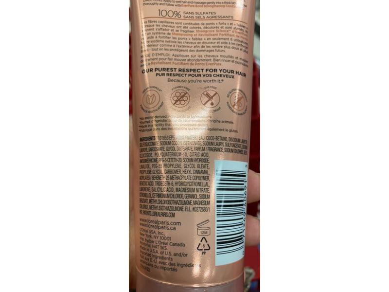 L'Oreal Paris Ever Pure Bond Strengthening Shampoo, Sulfate-Free, 6.8 fl oz/200 mL