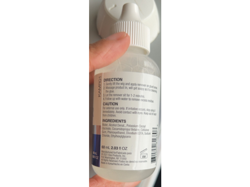 Kiss Lace Front Wig Gentle Foaming Solvent All Mighty Remover, 2.03 fl oz/60 mL