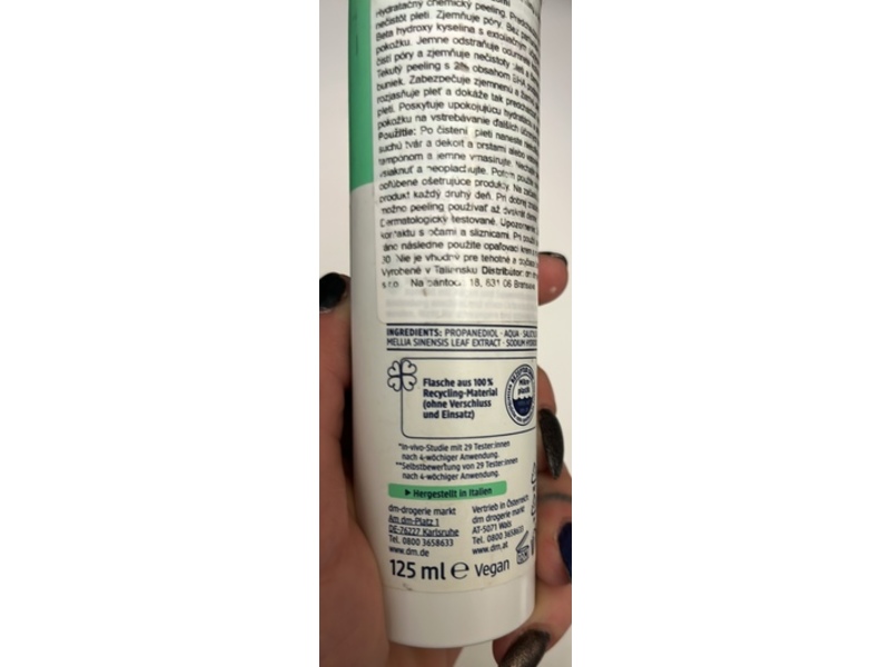 Dm Balea Beauty Expert Liquid Peeling Toner, 2% BHA, 4.2 fl oz/125 mL