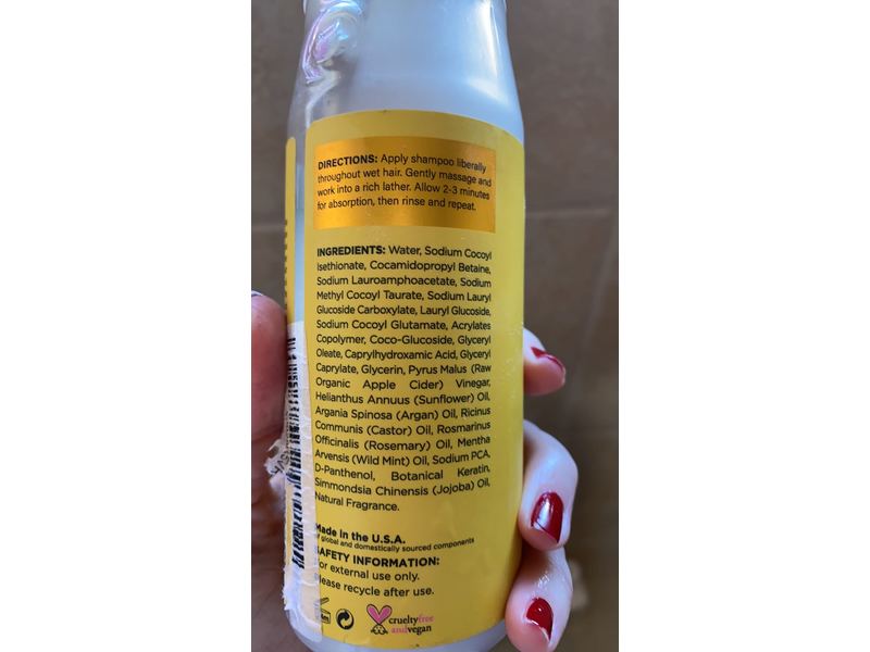 Maple Holistics Apple Cider Vinegar Shampoo, 10 fl oz/296 mL