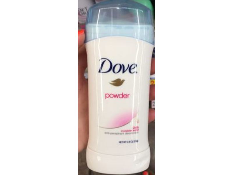 Dove Invisible Solid Deodorant, Powder, 2.6 oz/74 g