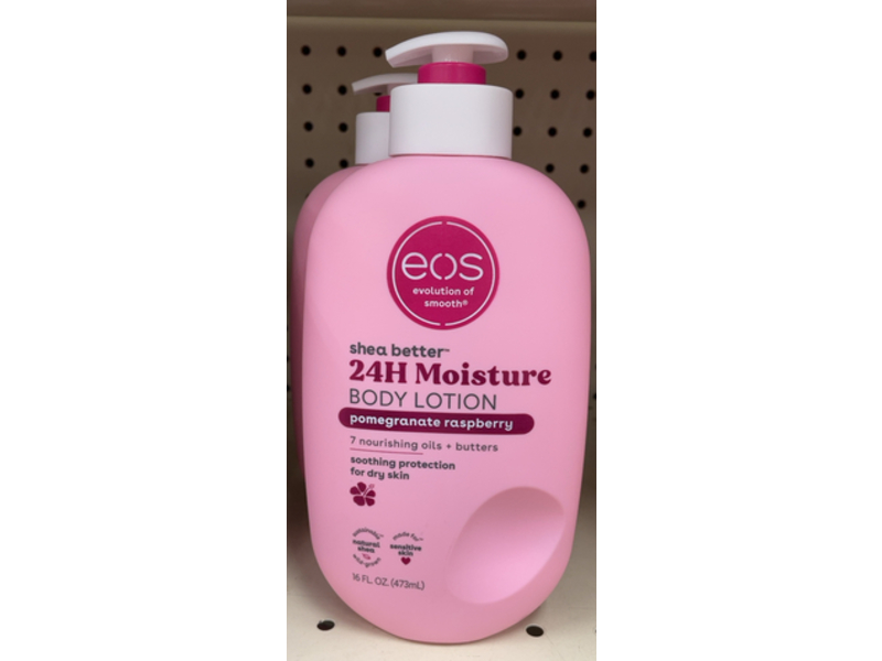 Eos Shea Butter Moisture Body Lotion, Pomegranate Raspberry, 16 fl oz/473 mL