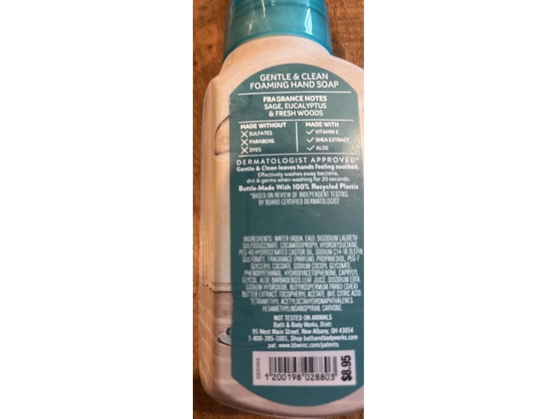 Bath & Body Works Gentle & Clean Foaming Hand Soap, Sweater Weather, 8.75 fl oz/259 mL.