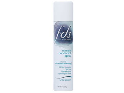 FDS Intimate Deodorant Spray, White Blossom, 2 oz/56 g