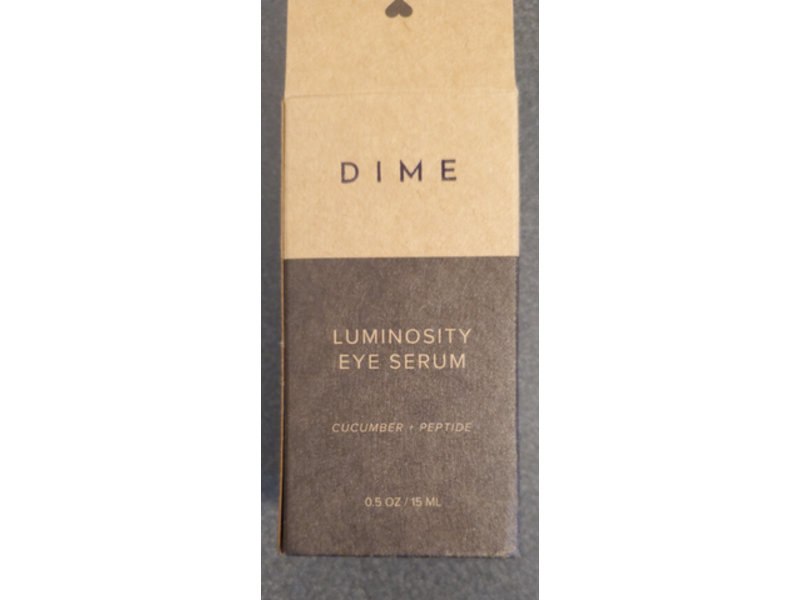 Dime Luminosity Eye Serum, Cucumber + Peptide, 0.5 oz/15 mL