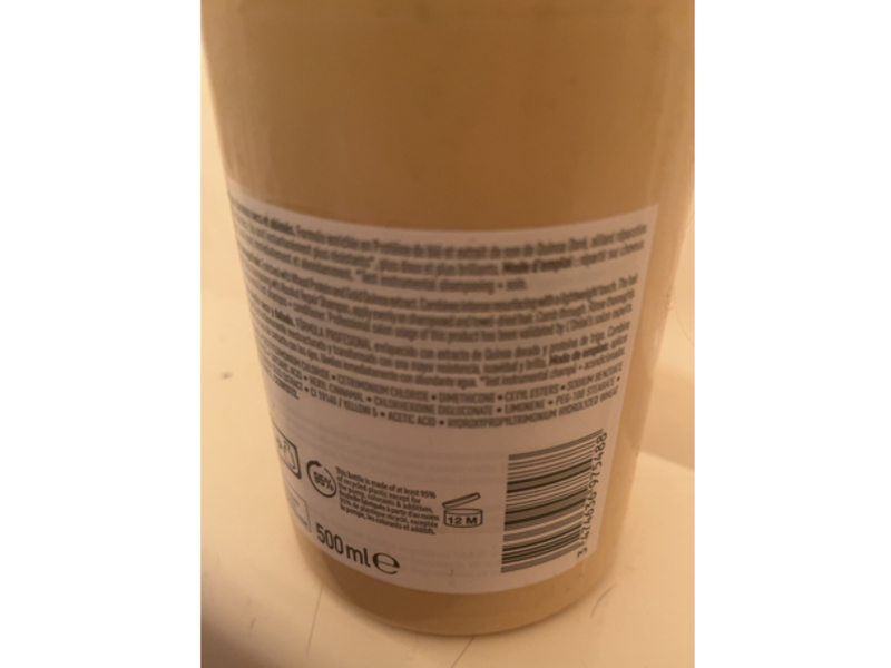 L'Oreal Professionnel Absolut Repair Conditioner, Protein + Gold Quinoa, 16.9 fl oz/500 mL