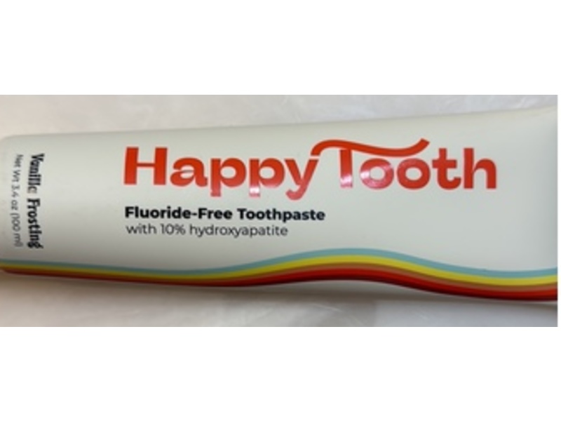 Happy Tooth Fluoride Free Toothpaste, Vanilla Frosting, 3.4 oz/100 mL