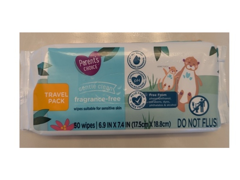 Parent's Choice Gentle Clean Wipes, 50 Count