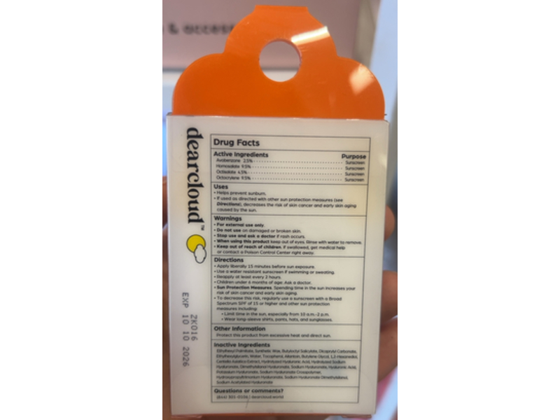 Dearcloud x Miffy Sunny Defense Sun Stick, SPF 50+ PA++++, 0.77 oz/22 g