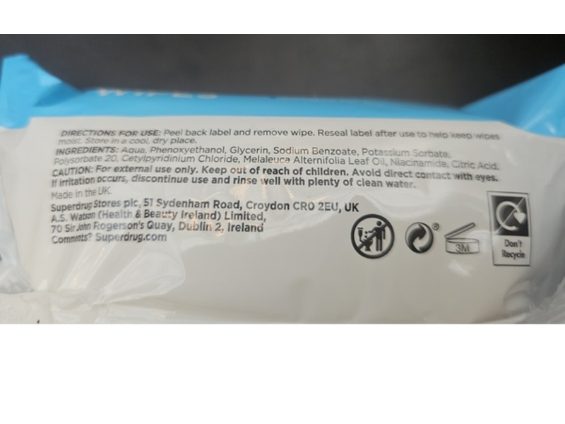 Superdrug Hayfever Relief Wipes, 30 Count