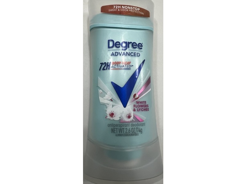 Degree Advanced 72H Antiperspirant Deodorant, White Flower & Lychee, 2.6 oz/74 g