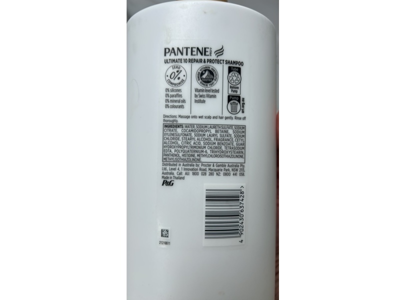 Pantene Pro-V Ultimate 10 Repair & Protect Shampoo, 900 mL