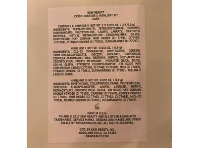 KKW Creme Contour & Highlight Kit, Dark Ingredients and Reviews