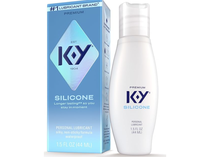 K-Y True Feel Silicone Lubricant, Deluxe , Silky, 1.5 fl oz/44 mL
