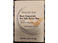 Island Girl Bare Essentials Sea Salt Brine Bar, Babassu Oil & Mango Butter, 4.5 oz/127.5 g - Image 2