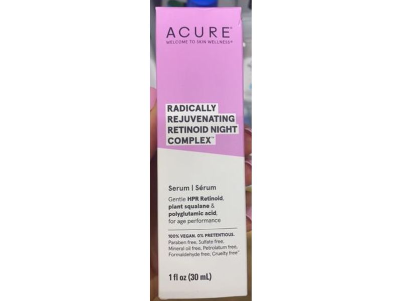 Acure Radically Rejuvenating Retinoid Night Complex Serum, 1 fl oz/30 mL