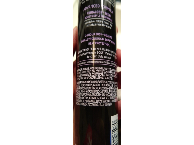 L'Oreal Paris Advanced Hairstyle Body+Volume Hair Styling Mousse, Boost It, 8.3 oz/235 g