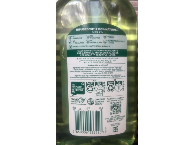Palmolive Hand Wash, Odour Eliminating Lime, 1 L