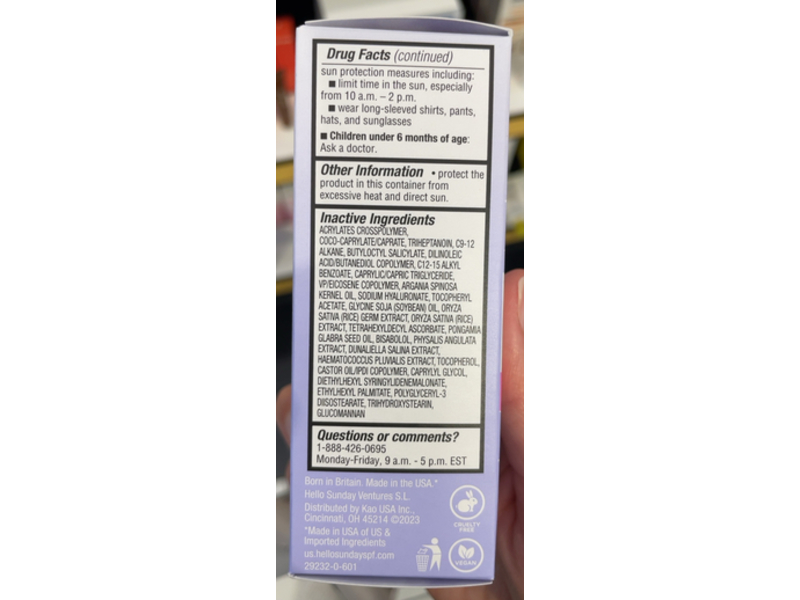 Hello Sunday The Invisible One Sunscreen + Primer, SPF 50, PA++++, 1.69 fl oz/50 mL