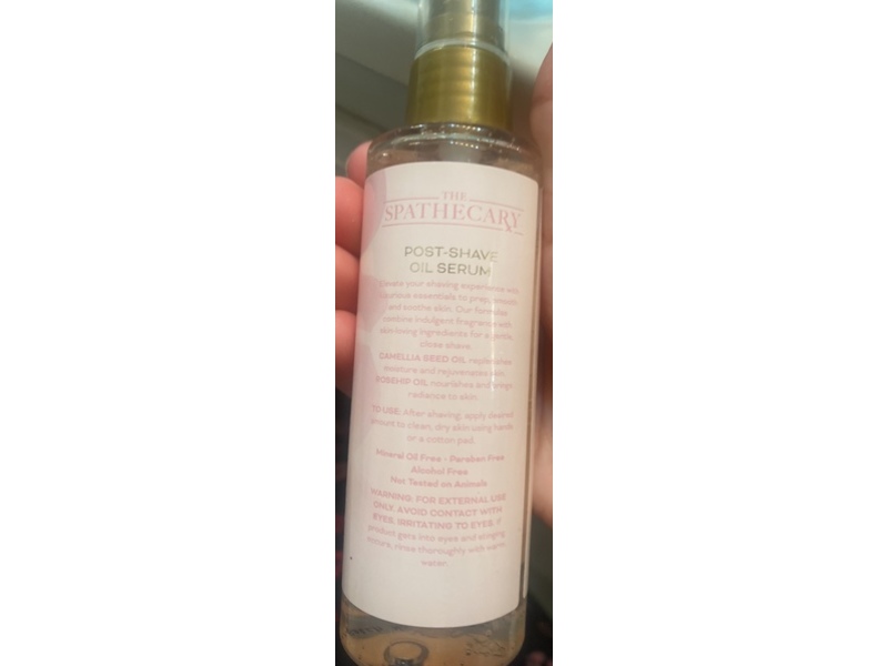 The Spathecary Post-Shave Oil Serum, Camellia Blush, 3.3 fl oz/100 mL