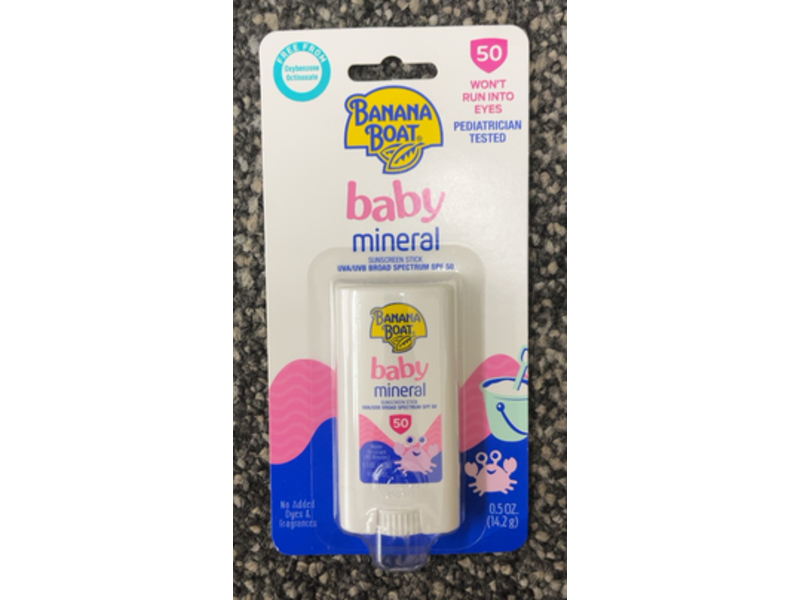 Banana Boat Baby Mineral Sunscreen Stick, SPF 50, 0.5 oz/14.2 g