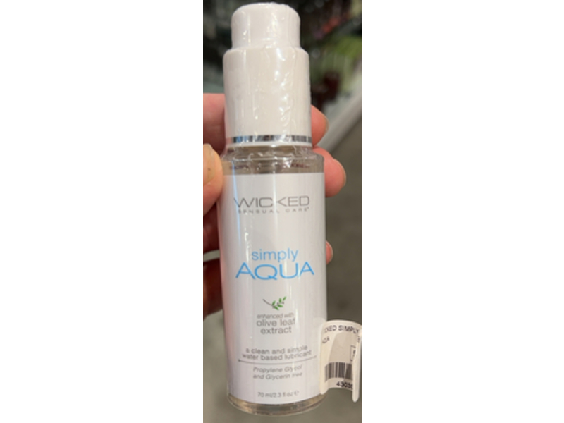 Wicked Sensual Care Simply Aqua Water Based Lubricant, 2.3 fl oz/70 mL