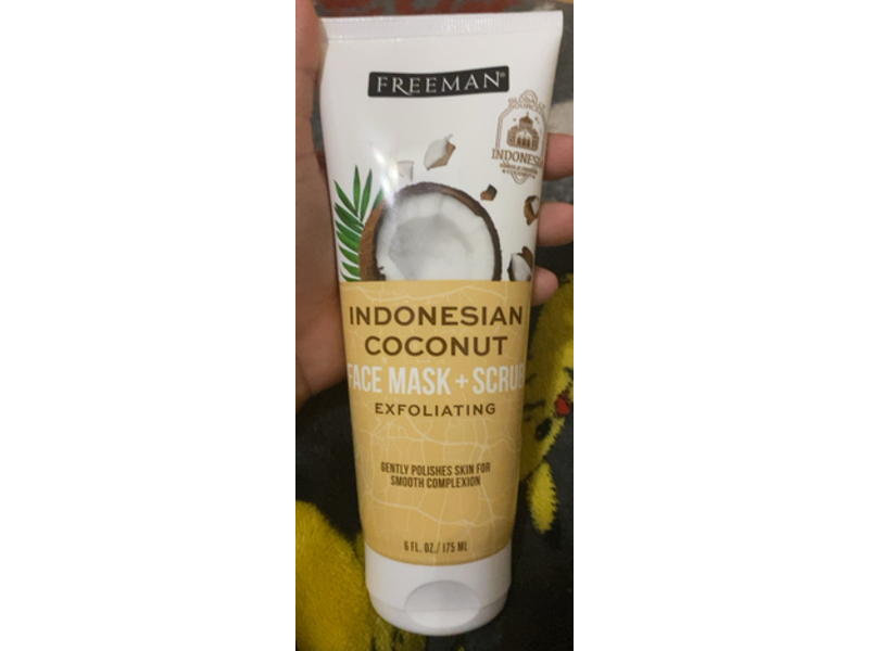 Freeman Face Mask + Scrub, Indonesian Coconut, 6 fl oz/175 mL