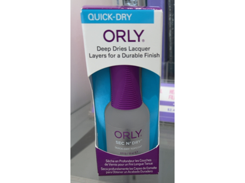 Orly Quick - Dry Topcoat, Sec N' Dry, 0.6 fl oz/18 mL