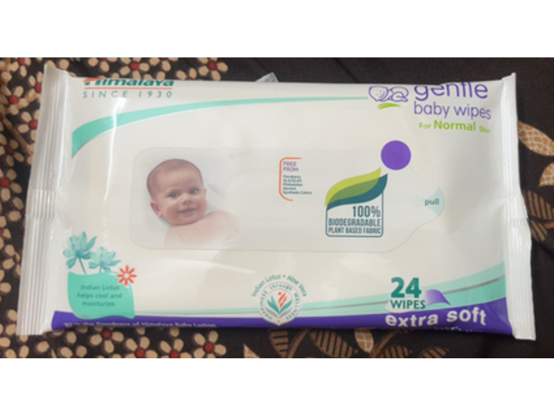 Himalaya Gentle Baby Wipes, Extra Soft, 24 Wipes