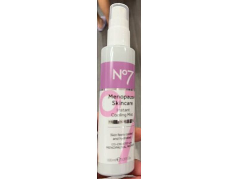 No7 Menopause Skincare Instant Cooling Mist, 3.3 fl oz/100 mL